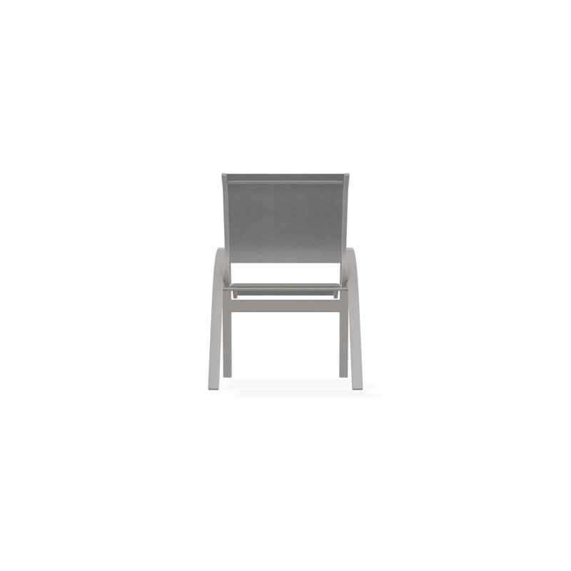 Aruba II Outdoor Dining Chair, Warm Gray, Alloy Sunbrella®