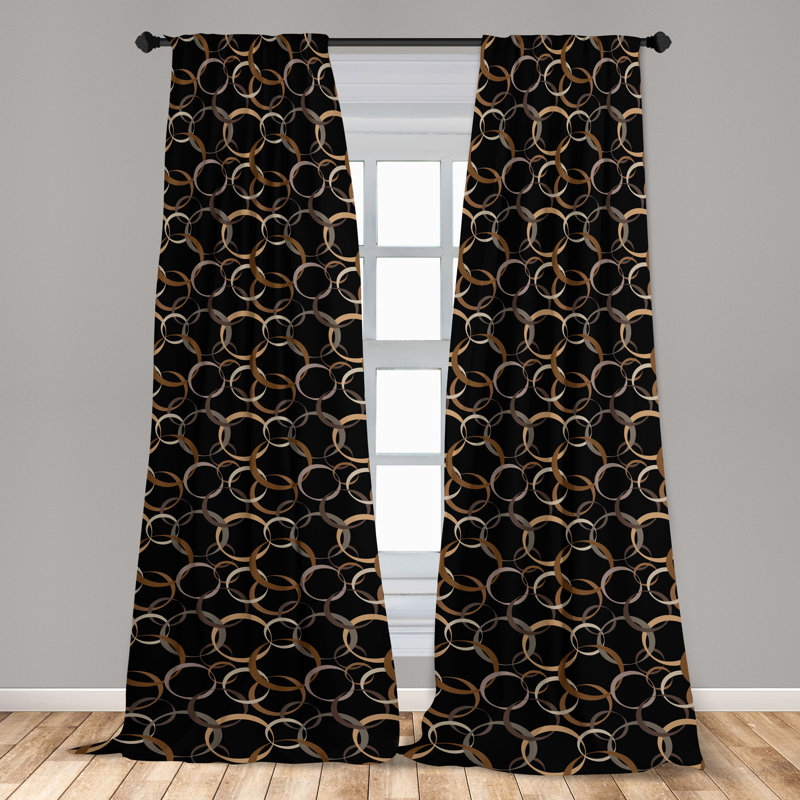 Jouji Semi Sheer Curtain Pair, 28" W x 84" L