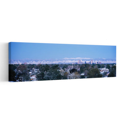Buildings in a city Denver Colorado USA 1 Piece Wrapped Canvas Panoramic Wall Art