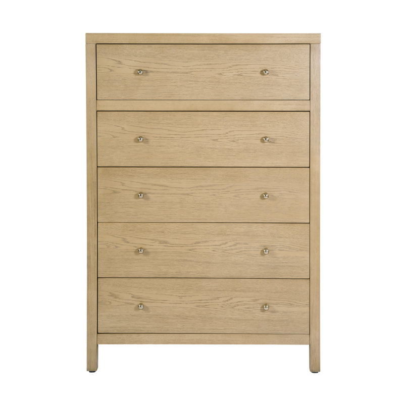 Celine 5-Drawer Dresser, Light Oak Brown
