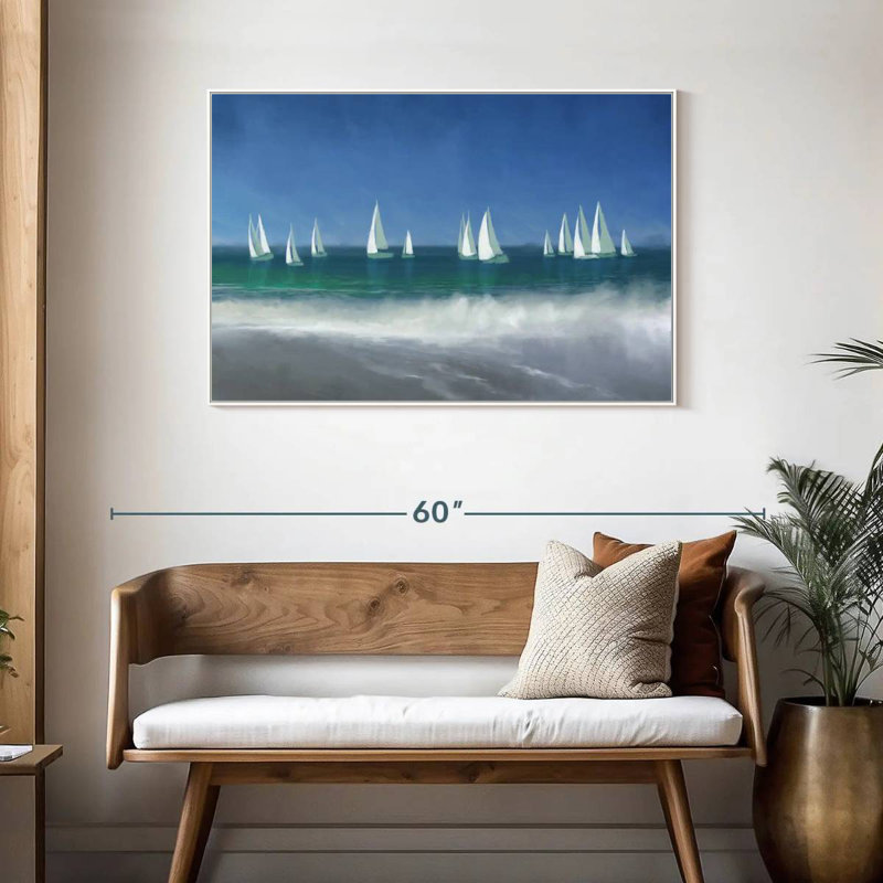 Port de plaisance, Cadre flottant blanc, 43 po x 29 po