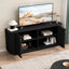 Buffet de rangement ondulé de 63 po à deux portes avec tablettes réglables, idéal pour la cuisine, le salon, le couloir - rangement polyvalent-759142808