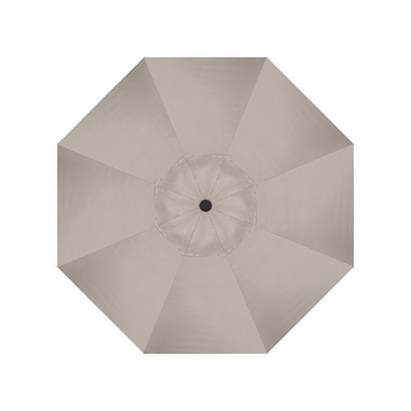 Parasol de marché 7,5', Sunbrella® ‑ lin sésame, Sunbrella®, Noir