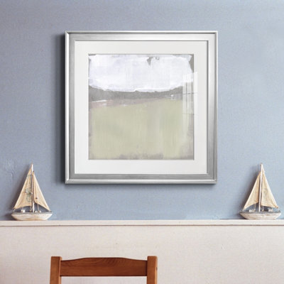 21_ Ruban argenté Horizon I-Premium, reproduction encadrée - prêt à être accroché