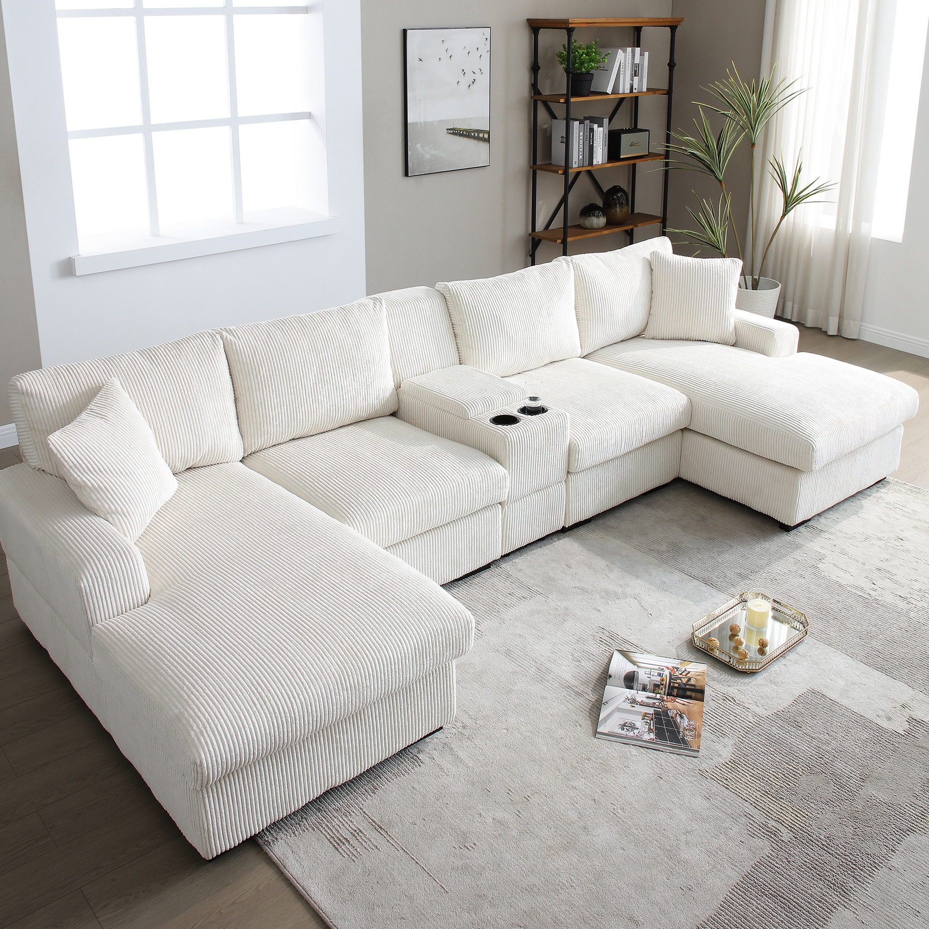 Latitude Run® U Shaped Cloud Couch Sectional For Living Room, 126 ...