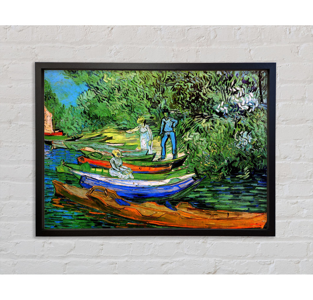 Ufer der Oise bei Auvers von Vincent Van Gogh - Einzelbildrahmen Kunstdrucke auf Leinwand