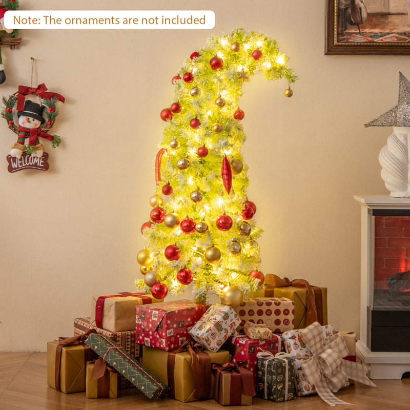 Lighted Artificial Christmas Tree, 4.9' H