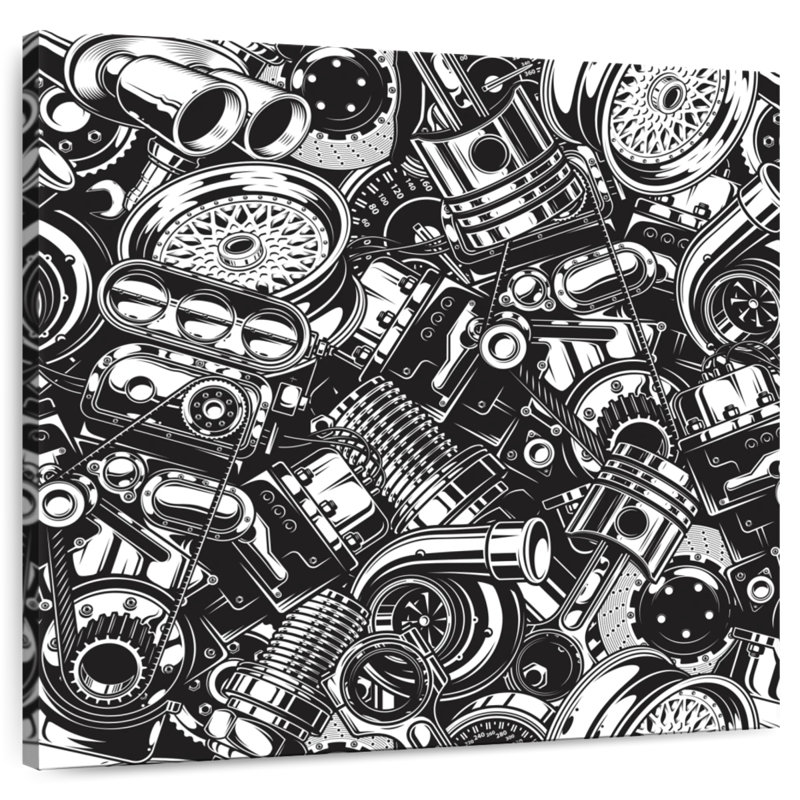 Mehar Car Parts Medley, 10" H x 10" W
