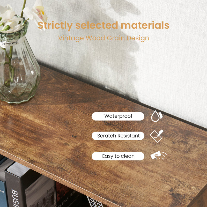 Chansoo Storage Bookcase, Rustic Brown