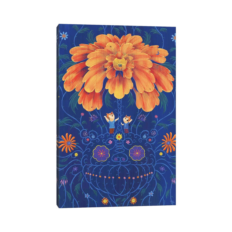 Tigers Flower by Martin Hsu - Single Picture Frame Rectangle Print on Canvas, Wrapped Canvas