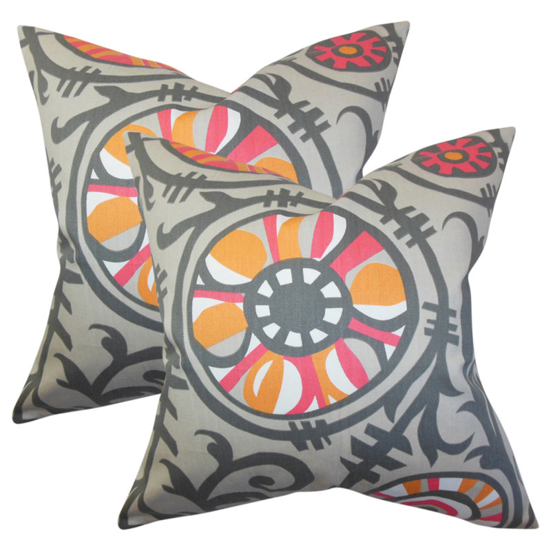 Wickson Square Pillow Cover & Insert, Gray