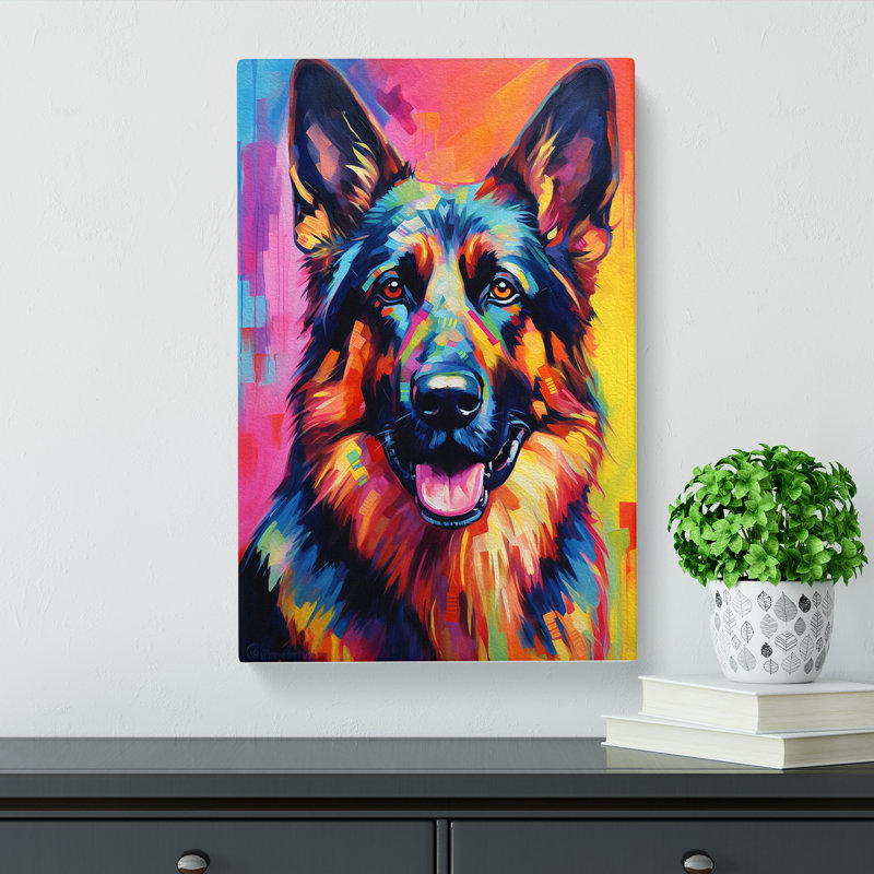 German Shepherd Informel - Wrapped Canvas, 60cm H x 40cm W x 3cm D