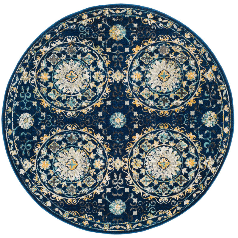 Osakis Performance Geometric Rug, Round 6'7"