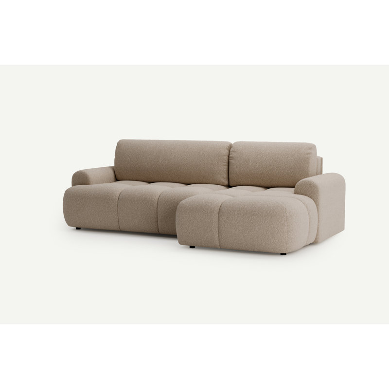 Bobby Corner Sofa 2,5 seater with sleeping function, Brown, Right Hand Facing