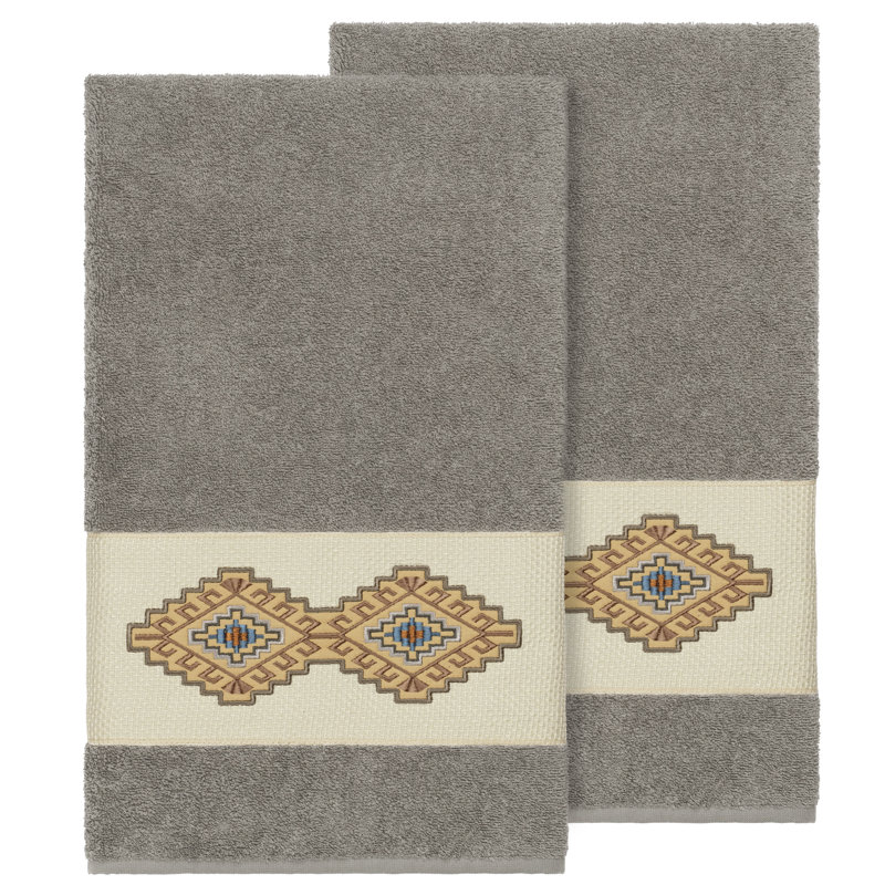 Gianna Turkish Cotton Midweight Bath Towel, Dark Gray