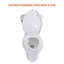 Toilette une pièce fixée au sol à hauteur de chaise 1,28 GPF Wonchael (siège inclus)