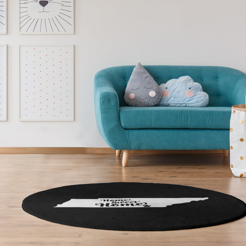 Chenille Indoor Rug, Round 5'