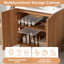 Meuble-lavabo simple 29,9 po avec lavabo en céramique, pieds en bois massif, tablette U ajustable en panneau de fibres à densité moyenne, portes à fermeture en douceur et rangement peu encombrant