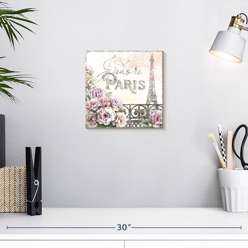 Nicci Paris Roses III, H 10 po x l 10 po