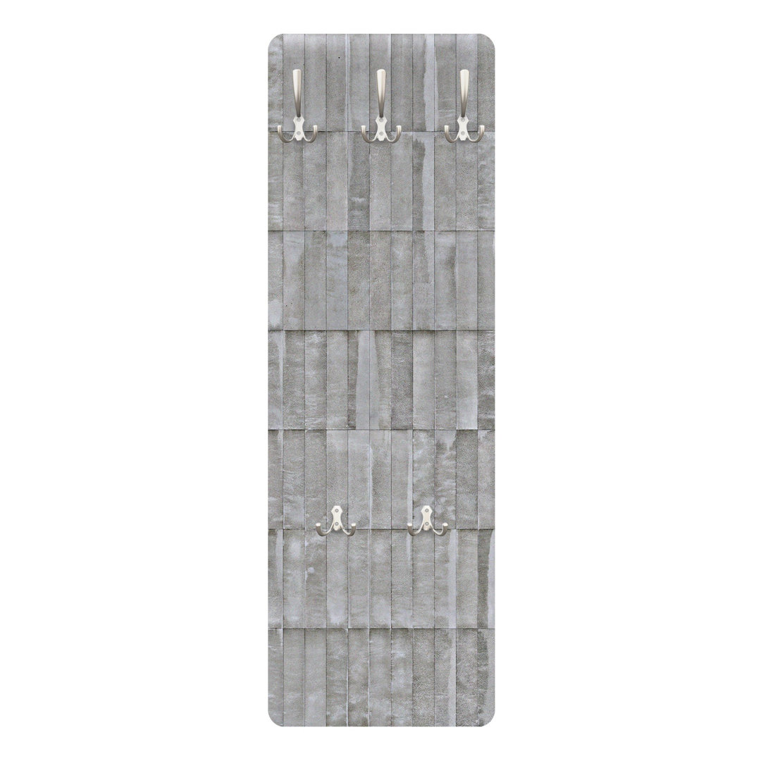Concrete Tile Wallpaper Wall Mounted Coat Rack