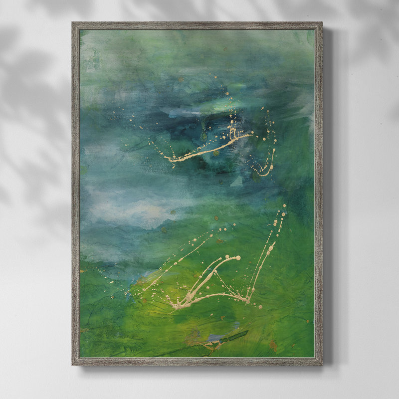 Peaceful Diptych I Framed Print - Solid Wood, 15" H x 12" W