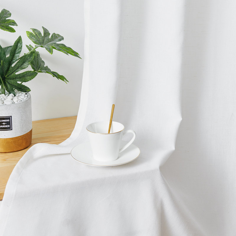 Rideaux filtrant la lumière Linen, Blanc, 50" W x 95" L