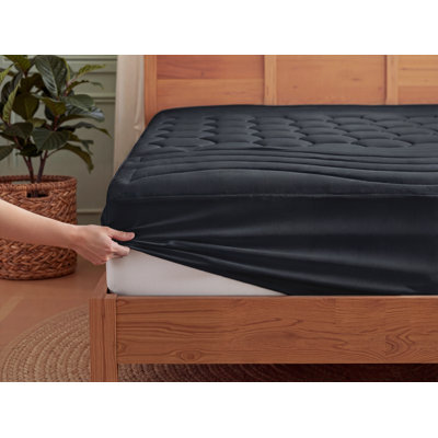 Bedsure Mattress Pad - Quilted Fitted Mattress Topper Protector, Noiseless Breathable Bed Cover Padded
