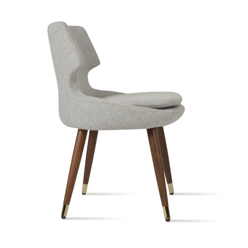Chaise d'appoint Patara, Laine argentée
