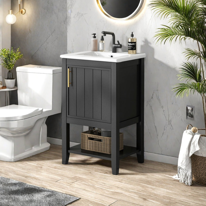 20mm Single Bathroom Vanity with Ceramic Basin