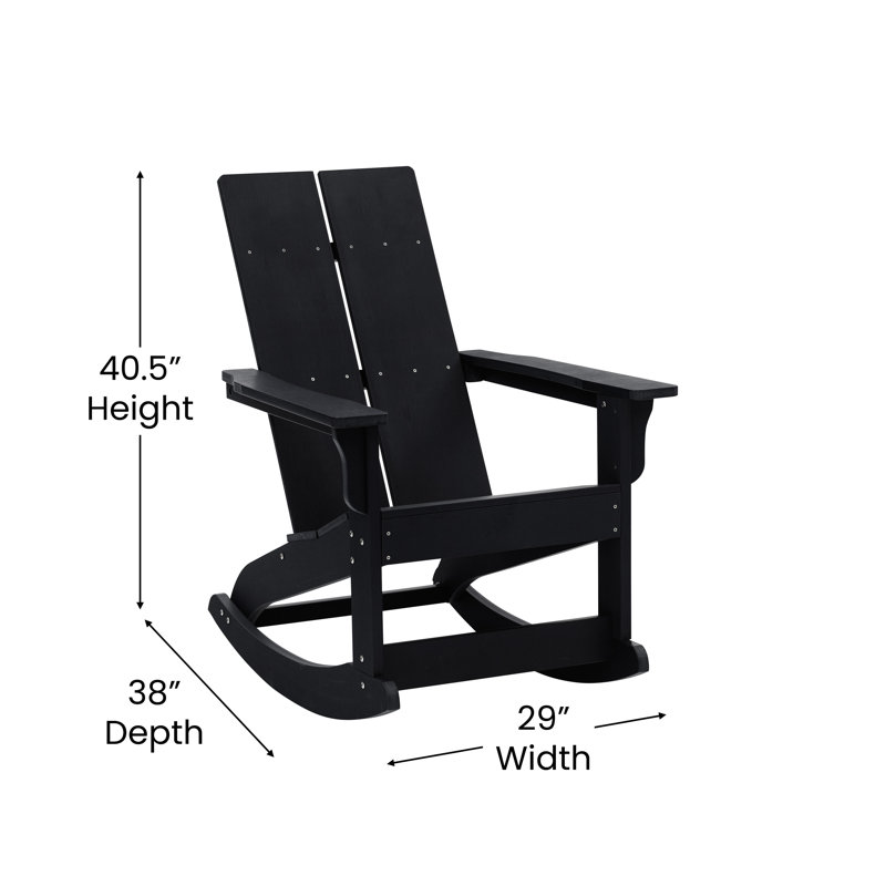 Chaise berçante en plastique, Noir