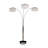84" Tall Metal Floor Lamp With 3 Crystal Shaded Arches