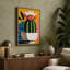 Cactus in Bloom Modern 1 Piece Wrapped Canvas Wall Art-136731624-136731623