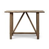 Elmwood Vintage Console Table Weathered Natural Approx.83-87Wx15-20Dx33H