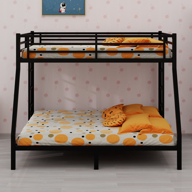 Metal Bunk Bed For Teens And Adults, Queen Over King
