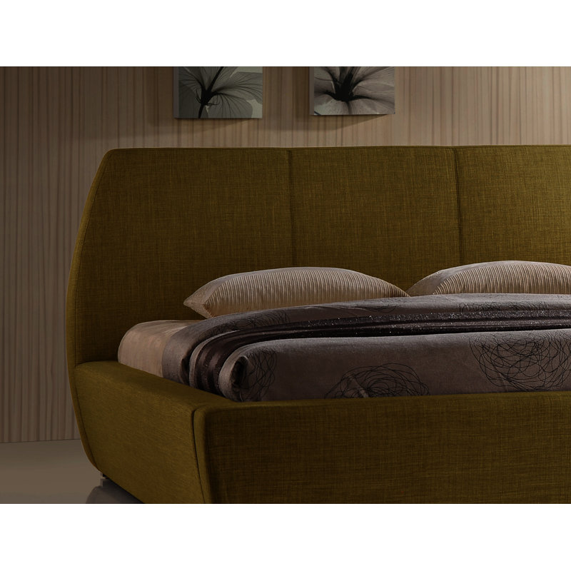 Cubillo Upholstered Bed, Double (4'6), Green