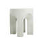 Table d'appoint / table de bout d'extérieur ronde MGO, table d'appoint de salon, blanc antique