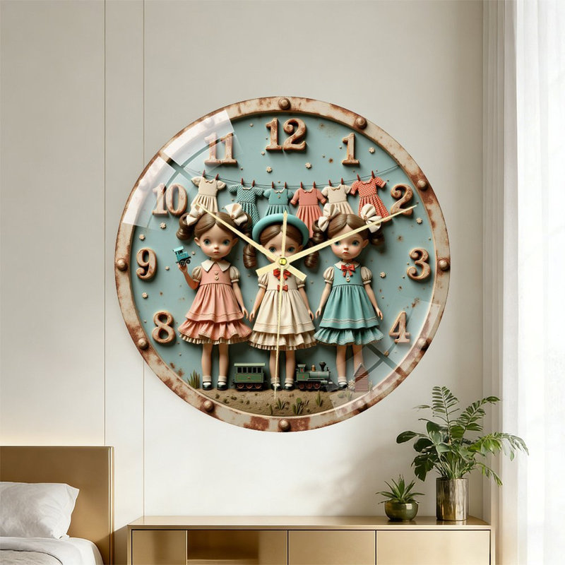 Horloge murale en verre 16 po