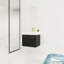 Ensemble de meuble-lavabo mural 24 po avec lavabo, ensemble de lavabo à rebords épais en résine