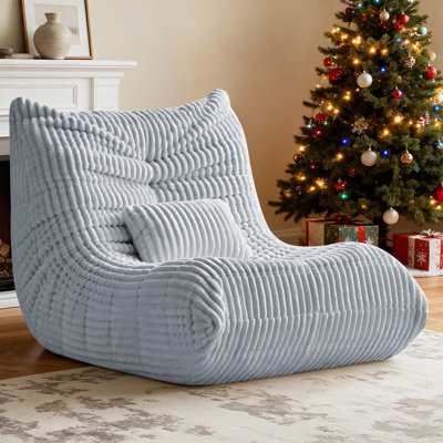 Bean Bag Chair for Adults with Lumbar support pillow Memory Foam Giant Bean Bag Sofa with Corduroy Material Lazy Sofa for Living Room Bedroom Dorm Office
