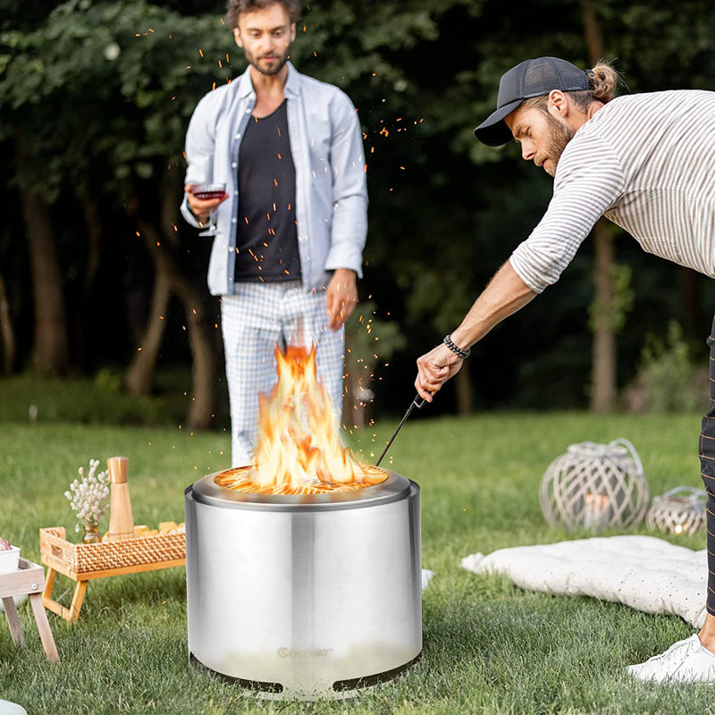 Round Stainless Steel Smokeless Fire Pit