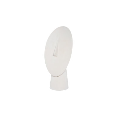 Cycladic Head, Sculpture, Oval, White Stone