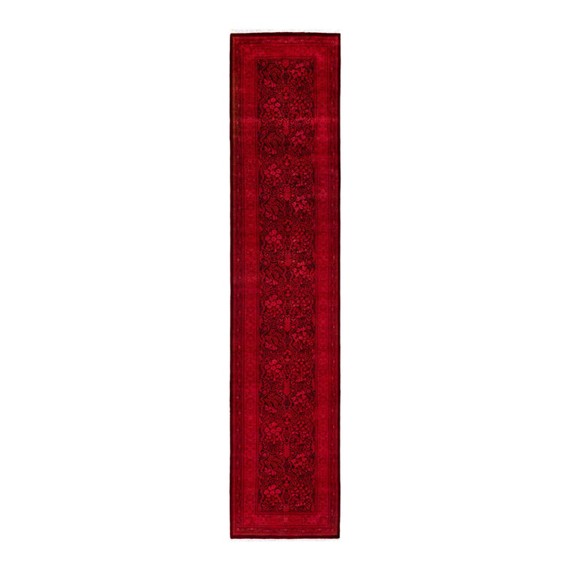 Tapis rouge noué à la main Weirsky - One-of-a-Kind Weirsky