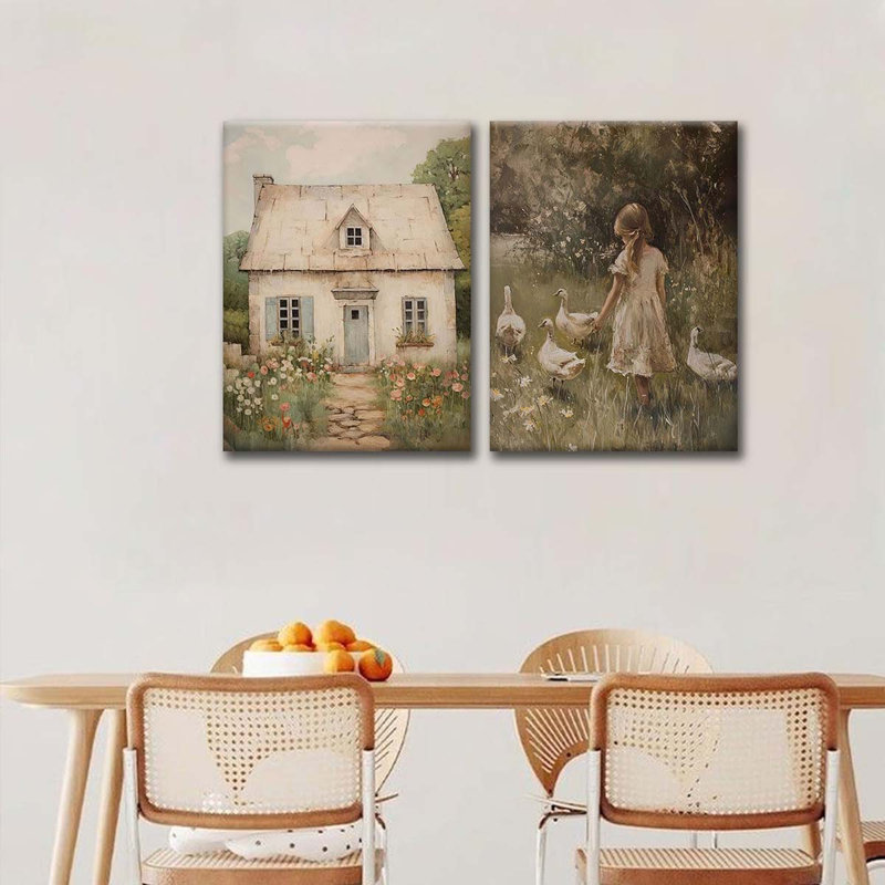 2 Piece Wrapped Canvas Print, 60 cm H x 80 cm W