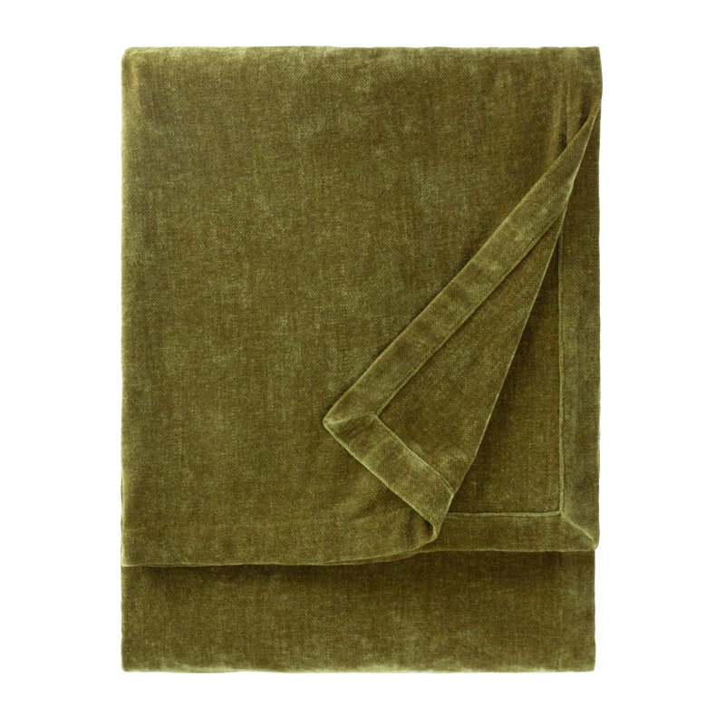 Heavy Chenille Yard Throw, Dark Green, 180cm x 130cm