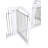 BIRDROCK HOME 6-Panel Extra Wide Pet Gate with Door - 30” Tall Wooden Freestanding Dog Gate for Stairs, Hallways, Doorways, and Porch - Foldable Indoor Pet Fence for Dogs and Puppies (White Finish)-790572117