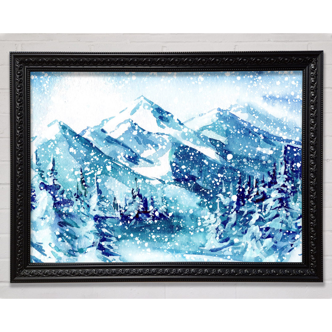 Gerahmtes Leinwandbild Snowy Mountains Bliss