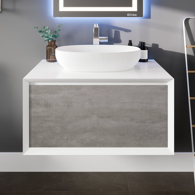 Zarra 30 in. Ash Wall Mount Vanity, Ash