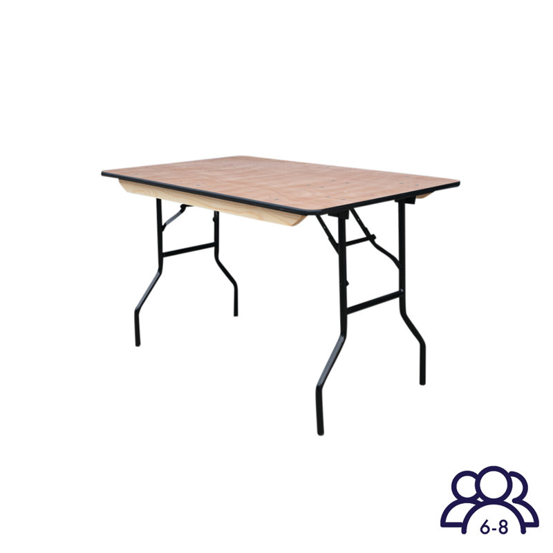 Metal Base Dining Table, H76 x L182 x W76cm