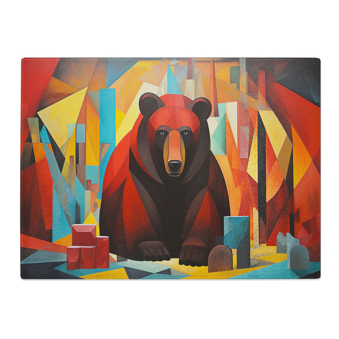 Bear Constructivism No.2  Glass Chopping Board