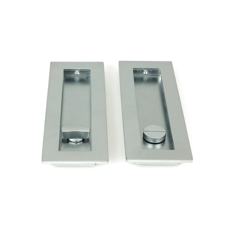 Door accessory, Satin Chrome, 17.5cm H x 6cm W x 1.3cm D